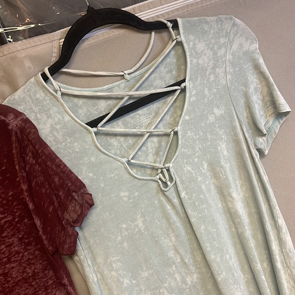 Abercrombie & Fitch Tops - NoBo and Abercrombie soft tees.  . Burgundy and mint